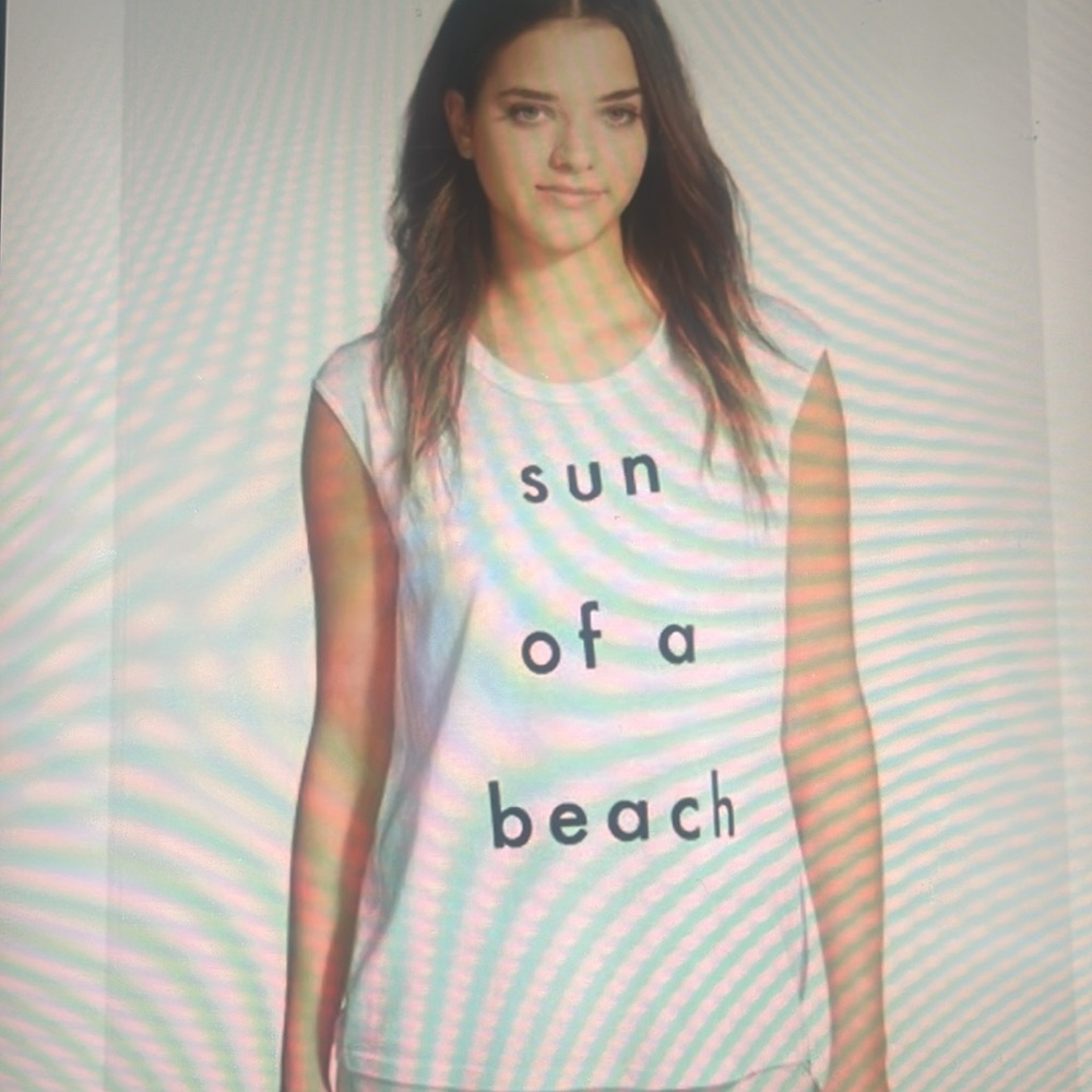Rebecca Minkoff White Graphic Muscle Tee